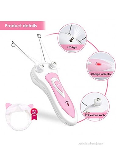 Ladies Facial Hair Remover Electric Cordless Cotton Threading Epilator Lips Cheek Arm Leg Hair Removal Shaver Pull Faces Delicate Device Depilation