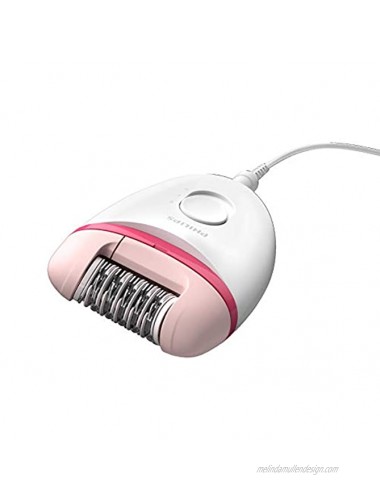 Philips Beauty Satinelle Essential Corded Epilator White and Pink 1 Count