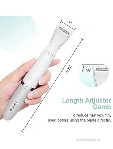 Bikini Trimmer Funstant Electric Razor for Women with Comb Cordless Safe Hair Trimmer Floating Foil for Dry Use Battery Operated Personal Shaver for Lady Girl Pubic Hair Delicate Private Area