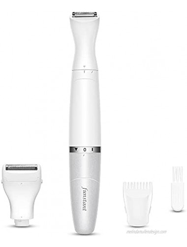Bikini Trimmer Funstant Electric Razor for Women with Comb Cordless Safe Hair Trimmer Floating Foil for Dry Use Battery Operated Personal Shaver for Lady Girl Pubic Hair Delicate Private Area