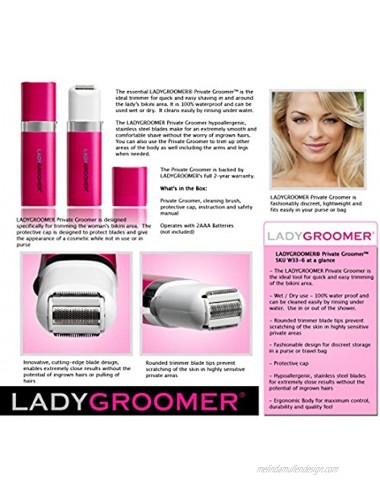 LADYGROOMER ULTRA-SENSITIVE Private Groomer for Shaving and Trimming Bikini and Body