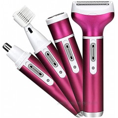 OOCOME Women Bikini Trimmer 4 in 1 Woman Electric Shaver Rechargeable Epilator Lady Hair Painless Shaver for Bikini Area Nose Armpit Eyebrow Facial