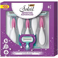 BIC Soleil Sensitive Advanced Womens 5 Blade Razor 8 Count Gift Set