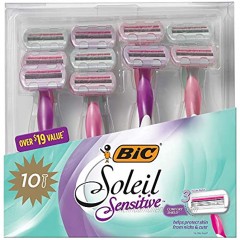 BIC Soleil Sensitive Women's 3-blade Disposable Razor Gift Set 10Count