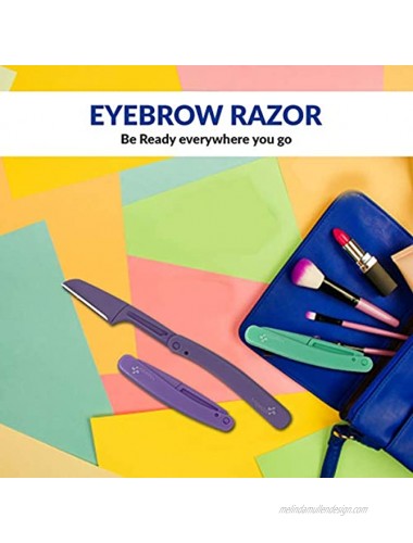 Eyebrow Razors Set of 4 Multipurpose Exfoliating Dermaplaning Tool Japanese Stainless Steel Blades Bikini Line Razor and Cheek Fuzz Facial Razor