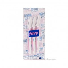 Favy Facial Beauty Razor Eyebrow Razor Dermaplane Razor Exfoliate your skin Keep your skin clear Make your face smooth Remove peach fuzz Allow for flawless makeup application 3 Pack