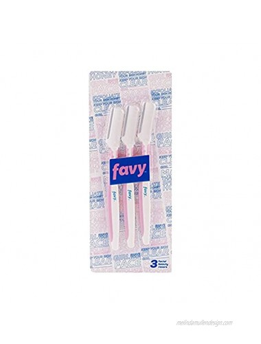 Favy Facial Beauty Razor Eyebrow Razor Dermaplane Razor Exfoliate your skin Keep your skin clear Make your face smooth Remove peach fuzz Allow for flawless makeup application 3 Pack