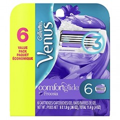 Gillette Venus ComfortGlide Freesia Women's Razor Blade Refills 6 Count Packaging May Vary