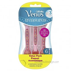 Gillette Venus Treasures Disposable Women's Razors 6 Count