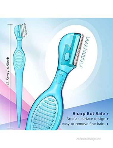 Lip Razor for Women Portable Face Razors for Women Facial Hair Razor Women's Shaving Hair Removal Tool Dermaplaning Tool Eyebrow Hair Trimmer with Safety Cap for Makeup Face Care 4 Colors 16