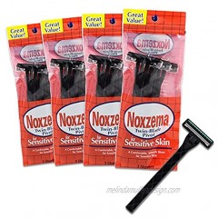 Noxzema Twin-Blade Pivot Razors for Sensitive Skin ~ 12pk Disposable Razors for Men and Women