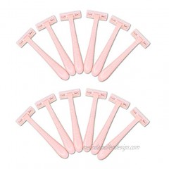 Revelé: Pack of 12 Precision Twin Blade Disposable Precision Razors For Men and Women Equipped With Lubricating Strips For Smooth Easy Gliding Pink