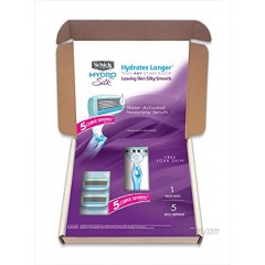 Schick Hydro Silk Shaving Starter Gift Set for Women with Shower Ready Razor Refill Blades