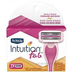 Schick Womens Intuition Refills F.A.B 3 Count 2 Pack