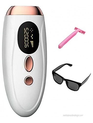 BESTEK IPL Hair Removal Permanent Painless Laser Hair Remover Device for Women Man Flashes light for Facial Legs Arms Armpits Whole Body Best At-Home Use With GlassesWhite