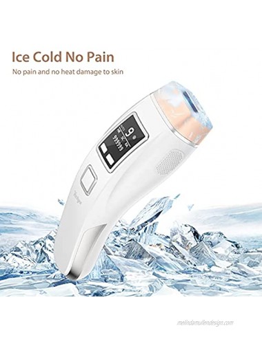 Yachyee Laser Hair Removal Device for Women Permanent with Painless Ice Cooling Function IPL Hair Removal at-Home Upgraded to 999,999 Flashes for Face Armpits Legs Arms Bikini Line Non-Rechargeable