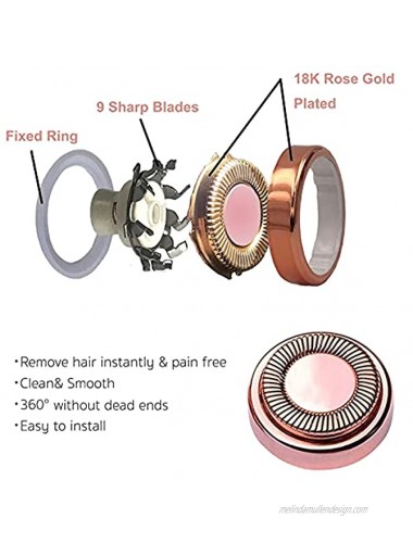 Don't Fit Gen2 Only for gen1 Facial Hair Remover Replacement Heads Only for Gen1 Finishing Touch Flawless Hair Remover As Seen On TV 18K Gold-Plated Rose Gold 6 Count