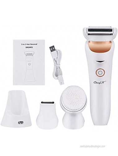 Electric Razor for Women 3 in 1 Groomer Shaver USB Rechargeable Electric Trimmer CkeyiN Hair Remover Cordless Foil Shaver for Legs Bikini Line Underarms Wet & Dry Shaving Painless