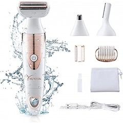 Electric Razor for Women YBLNTEK 3-in-1 Womens Shaver for Face Legs and Underarm Portable Bikini Trimmer Ladies Shaver IPX5 Waterproof Wet and Dry Hair Removal USB Rechargeable Cordless