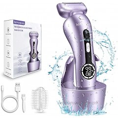Electric Shaver for Women Electric Razor for Women Bikini Rechargeable with Detachable Head LCD Display Cordless Hair Removal Trimmer Wet & Dry IPX7 Waterproof with LED Light for Legs Underarms Body