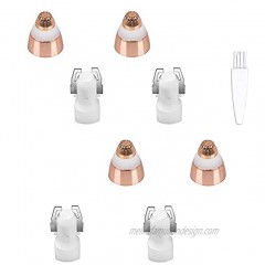 Eyebrow Hair Remover Replacement Heads Compatible with Finishing Touch Flawless Facial Hair Removal Tool for Women Smooth Finishing with Cleaning Brush Rose Gold 4 Pcs