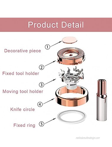 Facial Hair Remover Replacement Heads for Flawless Touch for Women Lip Chin Cheeks Cleaning as Seen on TV 18K Gold-Plated Rose Gold 4 Count