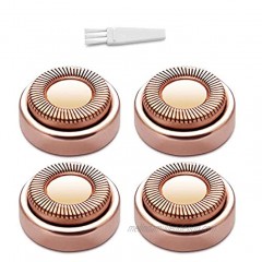 Facial Hair Remover Replacement Heads for Flawless Touch for Women Lip Chin Cheeks Cleaning as Seen on TV 18K Gold-Plated Rose Gold 4 Count