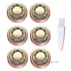 MXiiXM Facial Hair Remover Replacement Heads: Compatible with Facial Hair Trimmer Tool As Seen On TV for Perfect Touch and Smooth Finishing 18K Gold-Plated 6Pcs