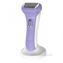 Remington WDF5030A Smooth & Silky Electric Shaver for Women 4-Blade Smooth Glide Foil Shaver and Bikini Trimmer with Almond Oil Strip Purple White