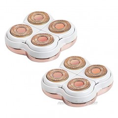 tuokiy 2 Pack Legs Hair Remover Replacement Heads For Flawless Finishing Touch Legs Women's Hair Remover Rose Gold