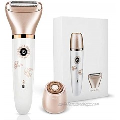 Women Electric Shavers 2-in-1 Electric Razors for Women Shaving Portable Painless Lady Hair Shavers for Face Arms Legs Hair Removal Rechargeable Wet and Dry Cordless Women Razor
