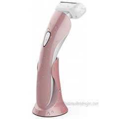 Women's Electric Shaver with Light Rechargeable Wet and Dry Womens Razor Painless Bikini Trimmer Legs Underarms Body Hair Removal for Women Red