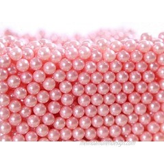 AIYoo Makeup Beads for Brushes Art Faux Pearls 1500 Piece Round Pink Pearl Beads to Hold Makeup Brush Lipstick Mascara Eyeliner 8mm