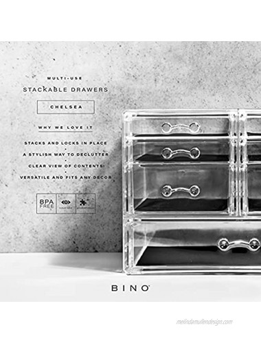 BINO | 7 Drawer Makeup Organizer Chelsea | THE MANHATTAN SERIES | Makeup Drawer Organizer | Makeup Storage | Cosmetic Organizer | Vanity Organizer | Clear Makeup Organizers And Storage Cases
