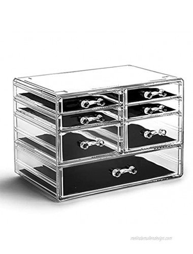 BINO | 7 Drawer Makeup Organizer Chelsea | THE MANHATTAN SERIES | Makeup Drawer Organizer | Makeup Storage | Cosmetic Organizer | Vanity Organizer | Clear Makeup Organizers And Storage Cases
