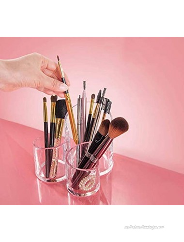 BS-MALL Makeup Brush Organizer for Countertop Display Container Cosmetics Brushes Desk Stand Different Size Brushes