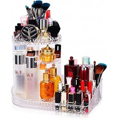FunCute [2021 Upgraded] 360°Rotating Makeup Organizer and Storage [Large Capacity][Sturdy & Durable] 6-Layer Adjustable Spinning Clear Acrylic Cosmetic Storage Vanity Organizer Perfect for All Makeups
