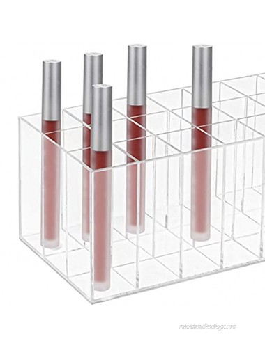 Hedume Lip Gloss Holder Organizer 24 Spaces Acrylic Lip Gloss Organizer & Beauty Makeup Holder Lipgloss Display Case for Tall Lip Gloss Lipstick Products