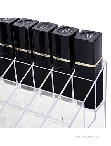 Lipstick Holder HBlife 40 Spaces Clear Acrylic Lipstick Organizer Display Stand Cosmetic Makeup Organizer for Lipstick Brushes Bottles and more