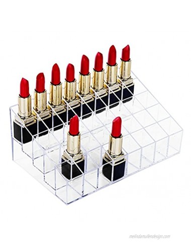 Lipstick Holder HBlife 40 Spaces Clear Acrylic Lipstick Organizer Display Stand Cosmetic Makeup Organizer for Lipstick Brushes Bottles and more