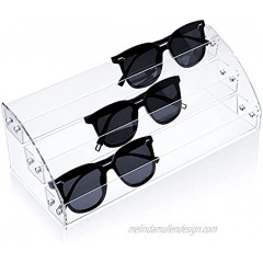 Sunglasses Organizer Acrylic Sunglasses Display Holder Clear Eyeglasses Glasses Eyewear Display Stand Tray Case 12.2 x 5.23 x 4.33 Inch