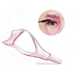 2PCS Pink Plastic Makeup Upper Lower Eye Lash Mascara Applicator Guard With Lah Comb Eyelashes Curlers Applicators