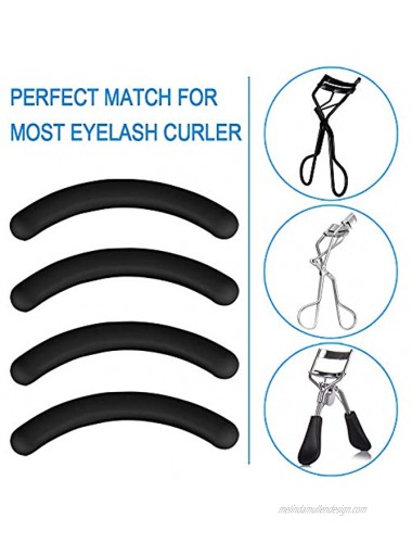 Eyelash Curler Refill 30 Pcs Eyelash Curler Pads Rubber Black Eyelash Curler Replacement Pads with Hard Storage Case for Universal Eyelash Curler