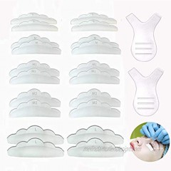Silicone Eyelash Perming Curler Shield Pads Kit 10 Pair 5 Sizes Eyelash Perm Silicone Pad with S M M1 M2 L Size and 2 PCS Lash Y Brushes Lash Lift Rods Makeup Beauty Tool Set Sold by MeiMeiDa