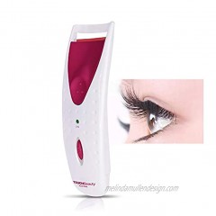 TOUCHBeauty Heated Eyelash Curlers with Heating Silicone Pad Painless Eye Lashes Curlers Battery Powered with Higher Curl Temperature 2003A