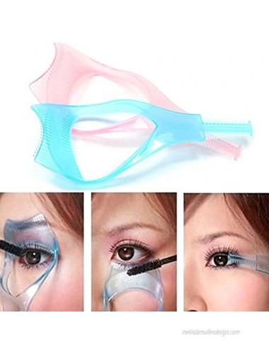 yueton 2pcs 3 in 1 Makeup Eyelash Tool Upper Lower Lash Mascara Applicator Guide Eyelash Comb Cosmetic Tool