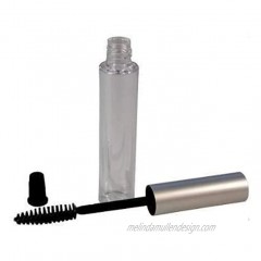 1 Pcs Empty Mascara Tube DIY Container Silver Mascara Brush Eyelash Wand Bottle Vial