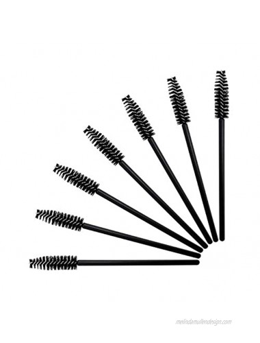 100 Pcs Black Disposable Eyelash Mascara Brushes Eyebrow Brush Eyelash Brush Mascara Brushes Mascara Wands Applicator Makeup Kits for Comb Through Lashes and Applying Mascara
