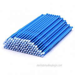 100 PCS Disposable Micro Applicator Brush Micro swabs,Head Bendable Ultrafine Eyelash Extension Brushes for Makeup and Personal Care for Dental Oral CareDark blue 2.5mm