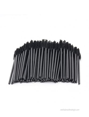 100 Pieces Disposable Eyelash Brushes Mascara Brushes Wands ,Eyebrow Brush Cosmetic Makeup Brush Tool Kits Black